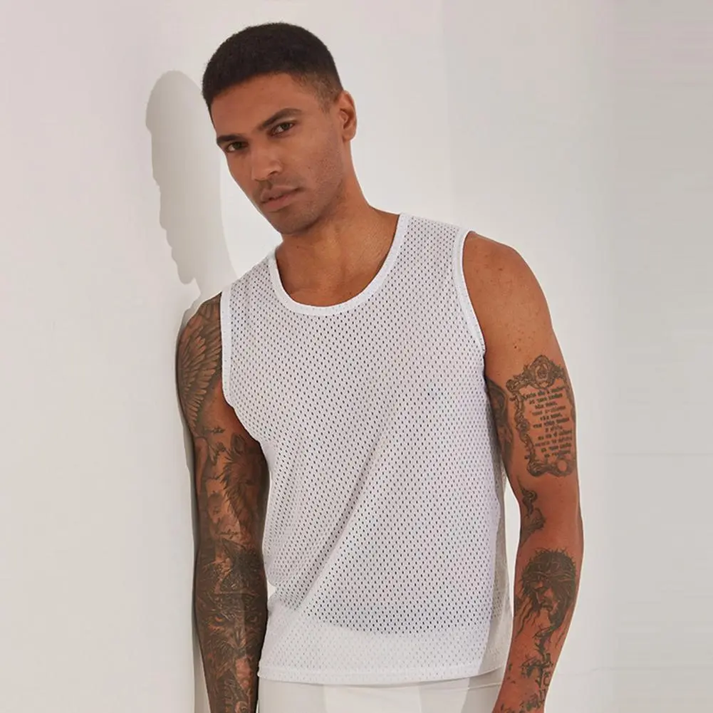 Quick-dry Sleeveless Shirt Lightweight Vest for Men Men's Lightweight Breathable Mesh Tank Tops for Exercise Fitness
