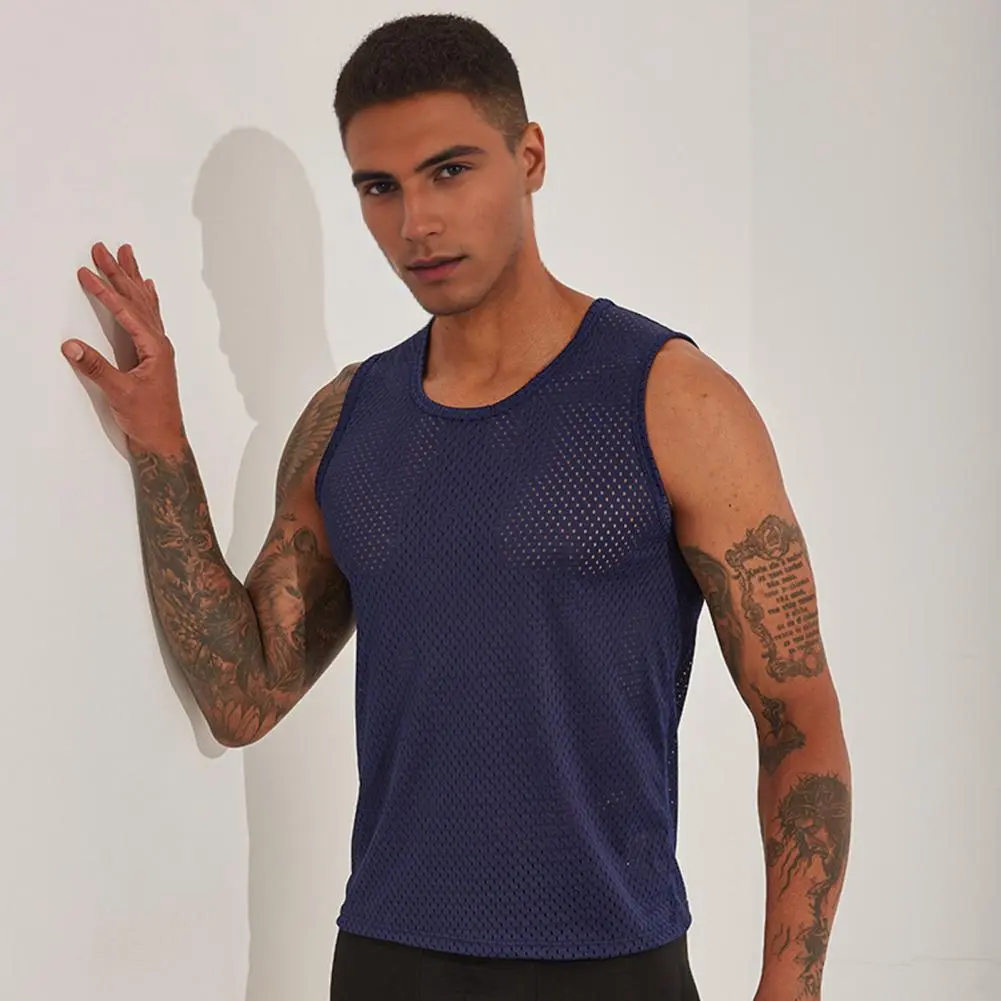 Quick-dry Sleeveless Shirt Lightweight Vest for Men Men's Lightweight Breathable Mesh Tank Tops for Exercise Fitness