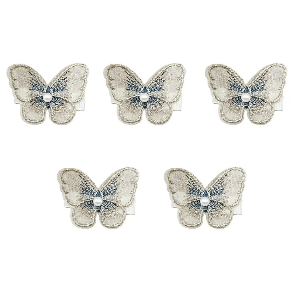 Fabric Butterfly Hair Clip Butterfly Hair Clip Set of 5 Women's Hair Clips with 3d Mesh Yarn Butterfly for Stylish for Women