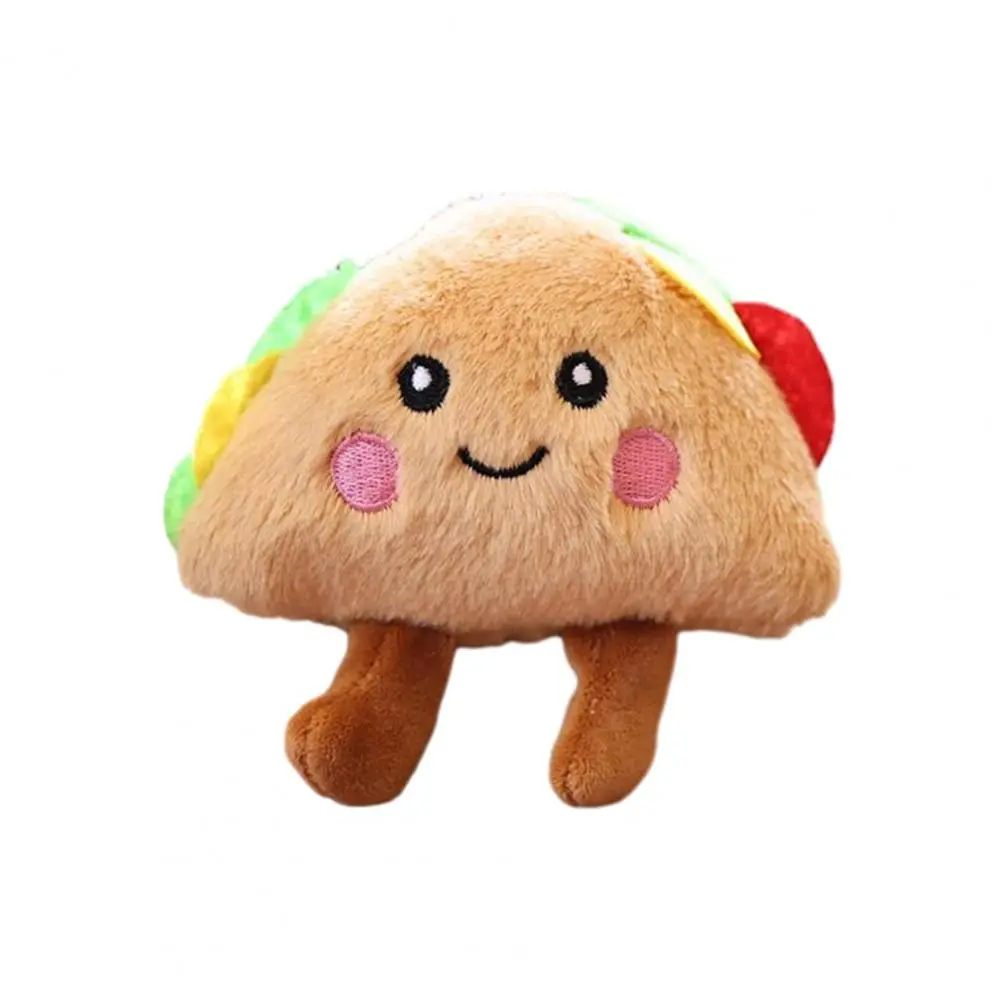 Cartoon Sandwich Style Charm Cute Doll Pendant Keychain Cartoon Style Plush Keyring for Car Backpacks Adorable Sandwich Design