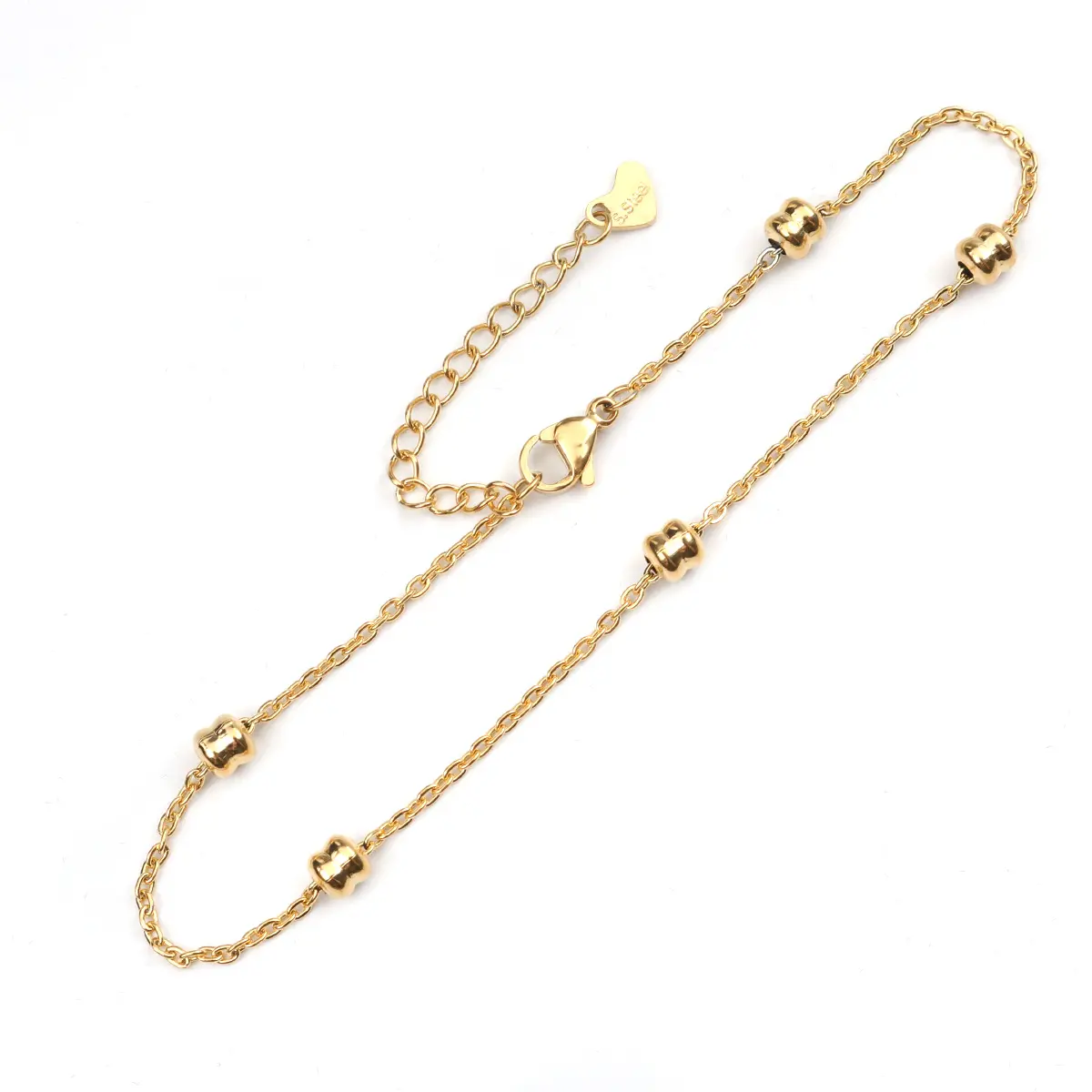 304 Stainless Steel Anklet Fashion on the leg Anklets Bracelet For Women Summer Beach Barefoot Jewelry 23.5cm long , 1 Piece
