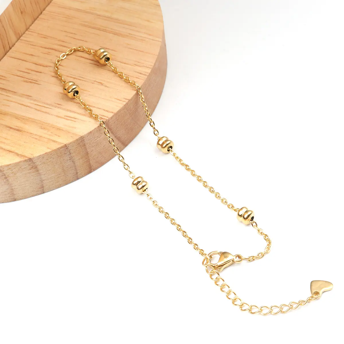 304 Stainless Steel Anklet Fashion on the leg Anklets Bracelet For Women Summer Beach Barefoot Jewelry 23.5cm long , 1 Piece