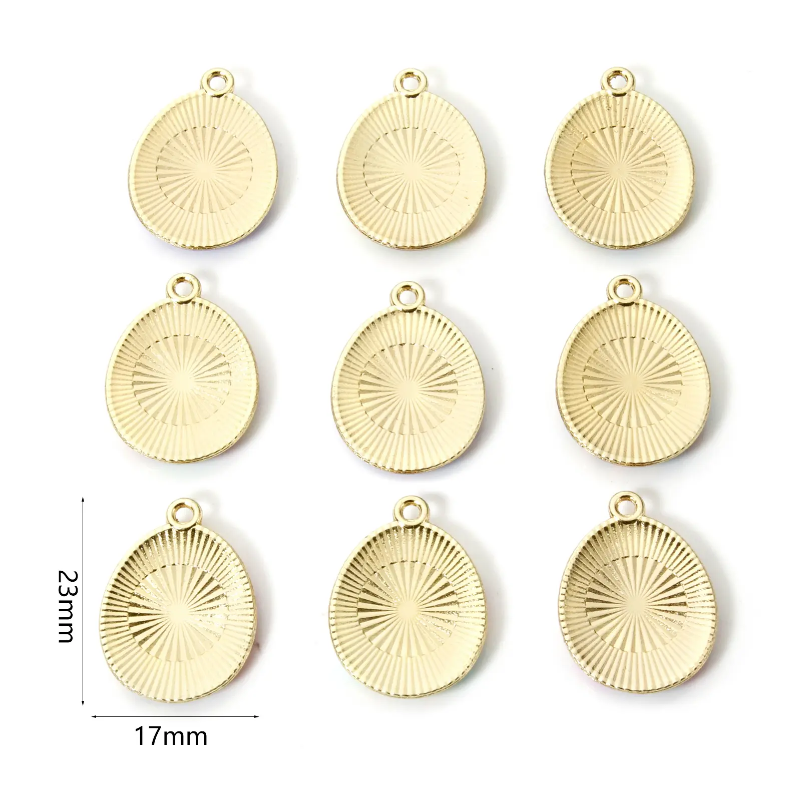 10PCs Zinc Based Alloy Easter Day Egg Series Charms Multicolor Flower Geometric Eggs Pendant For Neckalce DIY 23mm x 17mm