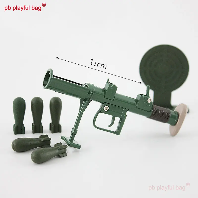 Children's Toys 11cm mini Rocket launcher Mortar Metal Military Sand table model ornaments Creative gifts outdoor sport QG410