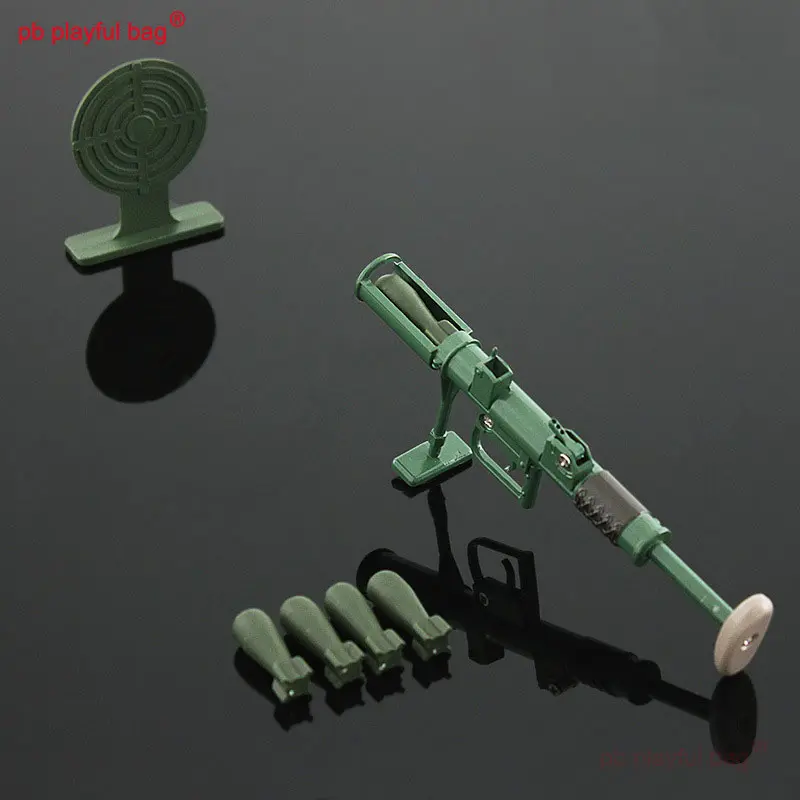 Children's Toys 11cm mini Rocket launcher Mortar Metal Military Sand table model ornaments Creative gifts outdoor sport QG410