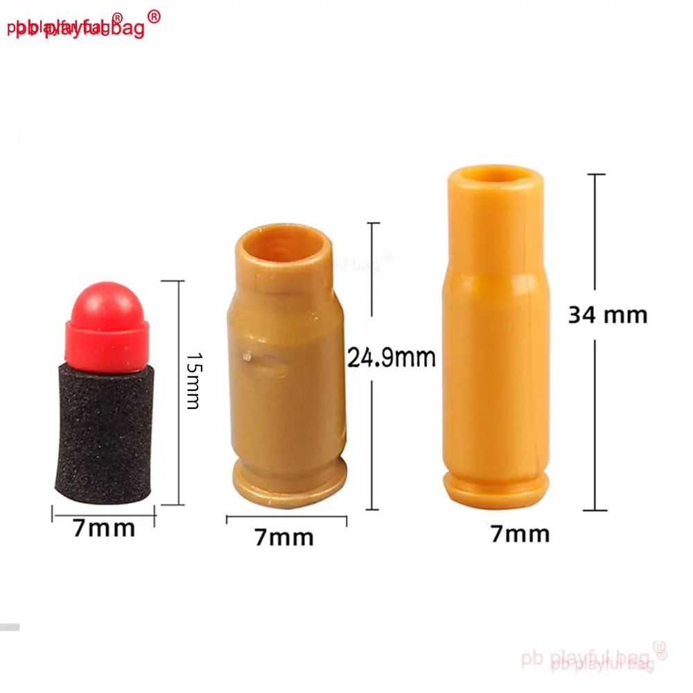 Playful Bag Outdoor Sports 7mm Sponge Soft Bullet Toy Shell Case 98K m1911 CS Game Toy Accessories Adult Collection Gift IG99