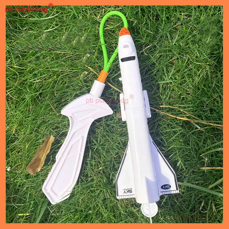 Outdoor Sports Fun Flight Rocket Launch Space Shuttle Leisure Toys Slingshot Parachute Children's Puzzle Interactive Gifts ZG188