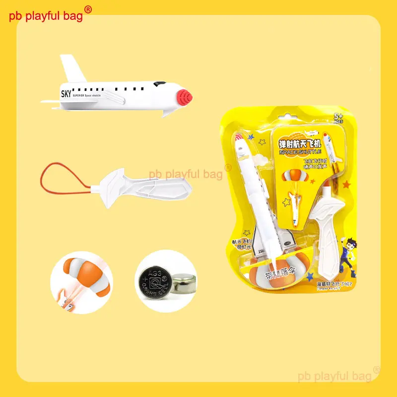Outdoor Sports Fun Flight Rocket Launch Space Shuttle Leisure Toys Slingshot Parachute Children's Puzzle Interactive Gifts ZG188