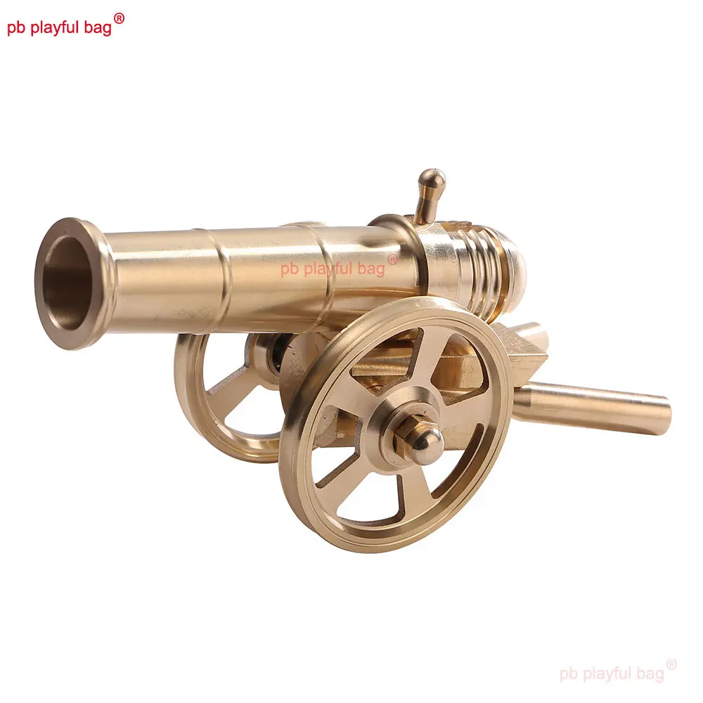 Mini Metal Cannon Brass Ornaments Model Launcher Home Office Desktop Decoration Children's Toys Gift HG319