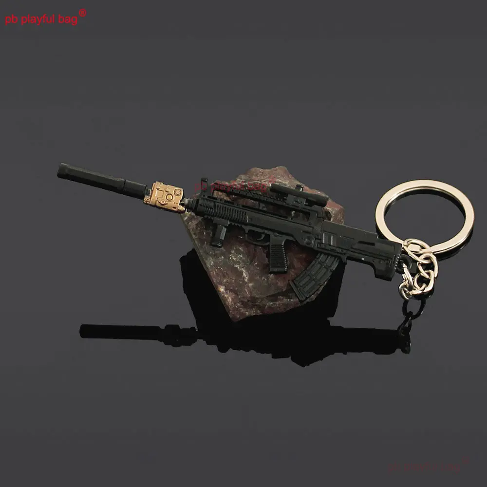 9cm Mini T95-1 Rifle Model Keychain Alloy Gun Toy Pendant Decoration CS Game Weapon Collection Kids Christmas Gifts ZG381