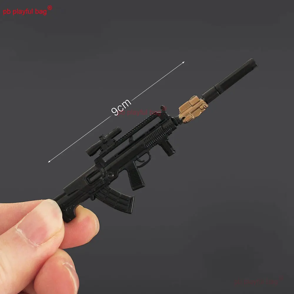 9cm Mini T95-1 Rifle Model Keychain Alloy Gun Toy Pendant Decoration CS Game Weapon Collection Kids Christmas Gifts ZG381