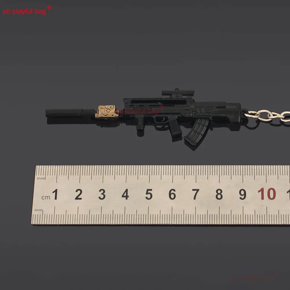 9cm Mini T95-1 Rifle Model Keychain Alloy Gun Toy Pendant Decoration CS Game Weapon Collection Kids Christmas Gifts ZG381