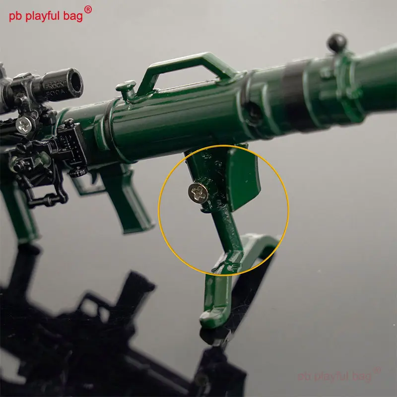Outdoor Sport M3E1 Missile Launcher Weapon Model Alloy Version Kids Toys Can Launch Toy Decoration Tactics Collection Gift QG390