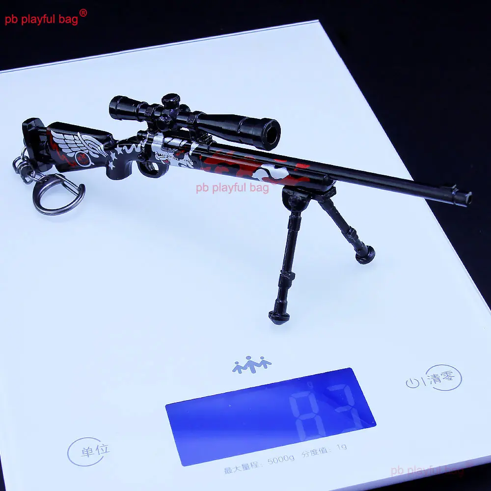 18cm M24 Sniper Rifle Weapon Model Action Figures Metal Mini Toy Gun Keychain Kids Christmas Gifts Ornament Crafts ZG393
