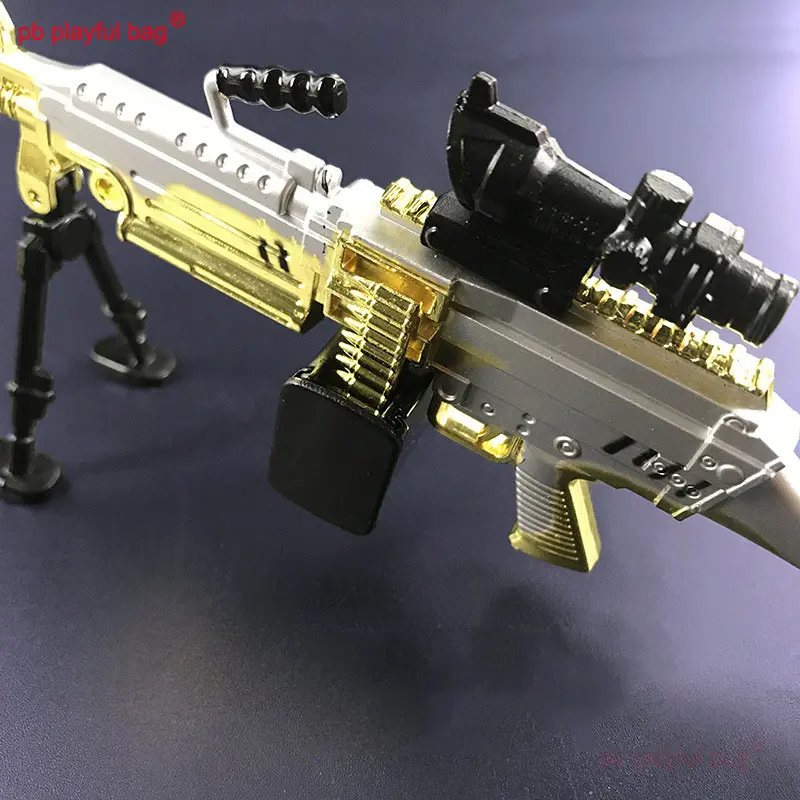 Alloy Model Toys Removable M249 Light Machine Gun 24CM Kids Christmas Gift Adult Game Weapon Collection CS Game Toy ZG131