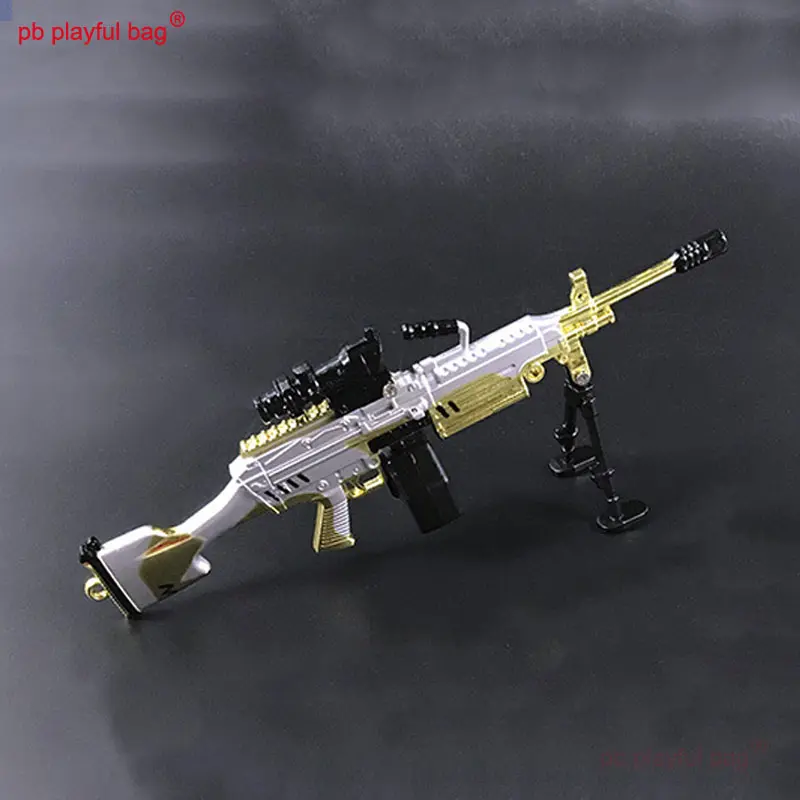Alloy Model Toys Removable M249 Light Machine Gun 24CM Kids Christmas Gift Adult Game Weapon Collection CS Game Toy ZG131