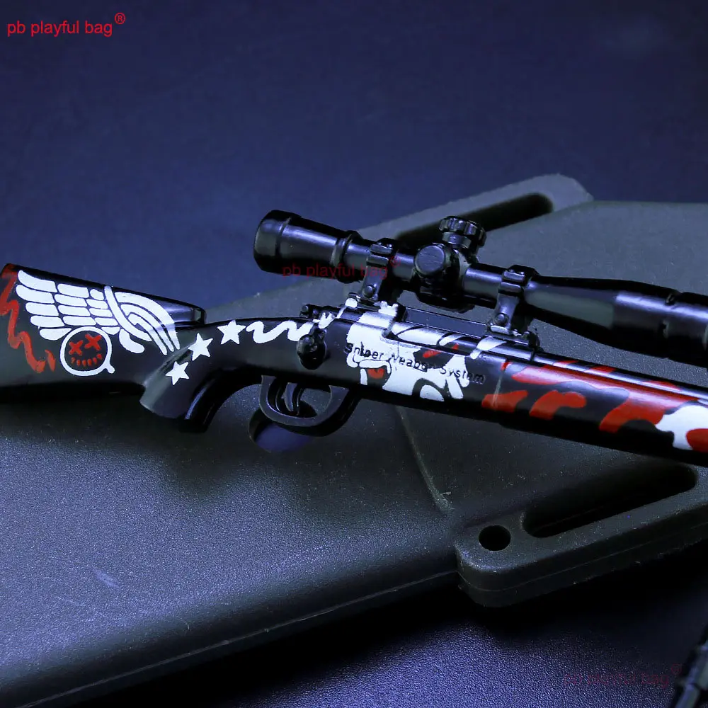 18cm M24 Sniper Rifle Weapon Model Action Figures Metal Mini Toy Gun Keychain Kids Christmas Gifts Ornament Crafts ZG393