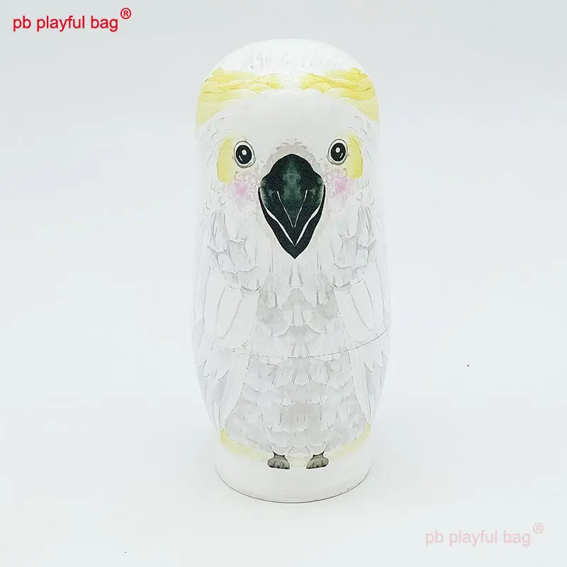 Five Layers Eagle Russian Doll Wooden Nesting Doll Funny Craft Toys Kids Christmas Gifts Creative Home Decoration HG156