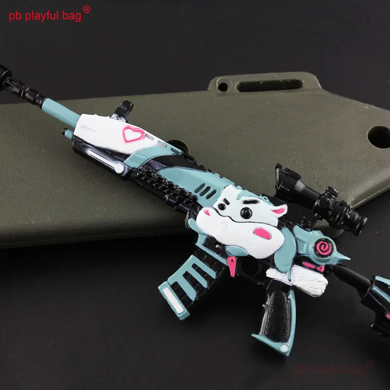 21cm M416 Alloy Metal Toy Gun Figures Model Hamster CS Game Equipment Decorative Keychain Kids Christmas Gifts Toy HG295