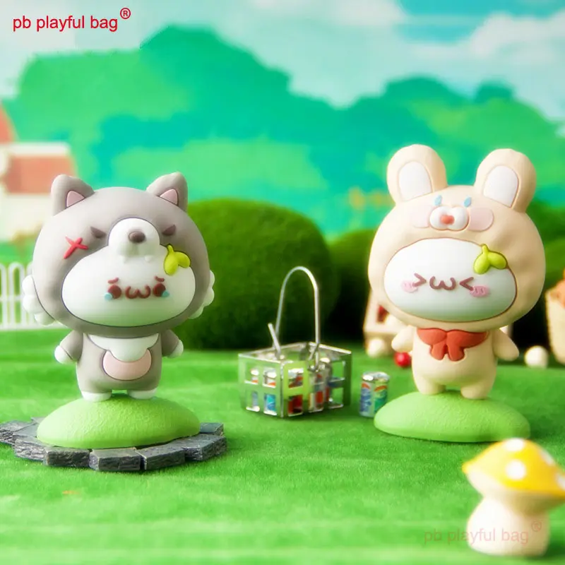 Anime budding pop Forest Adventure Series doll Sheep frog Children's Toy Christmas Gift Collect PVC Ornament model HG228