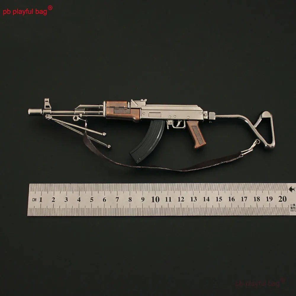 20cm Mini Metal Toy Gun Foldable AK47 AKM Model Alloy Props Ornaments CS Gaming Equipment Action Figure Weapon Toys ZG314