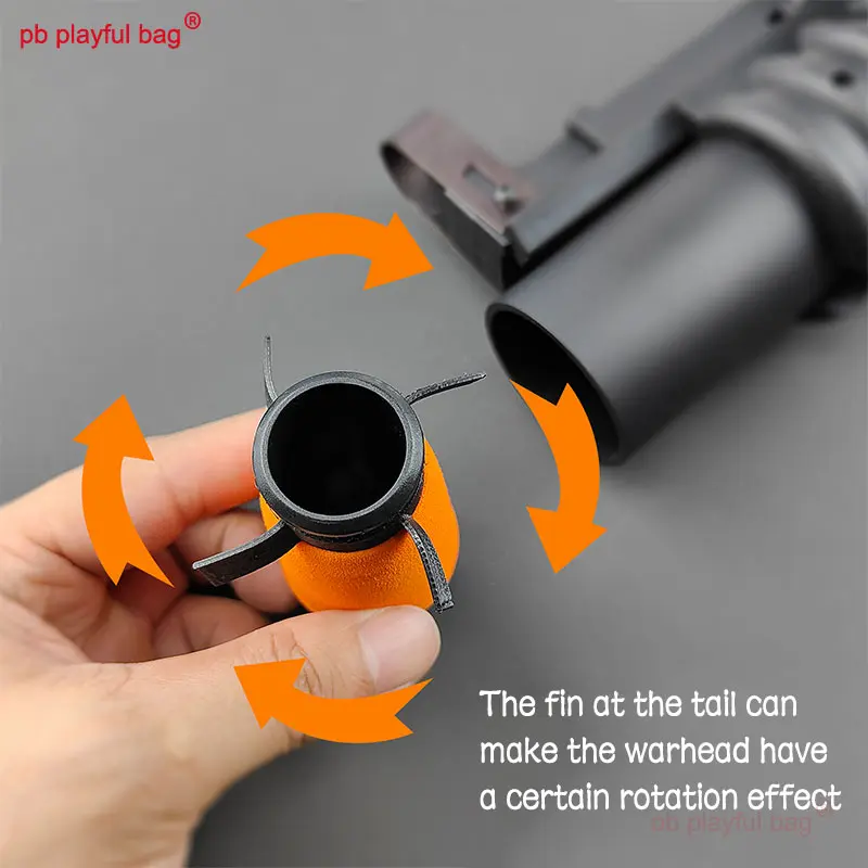 PB Playful Bag Outdoor Sport Grenade Toys M79 GP30 M203 M320 GL06 EVA Sponge Spring Toy Accessories QG371