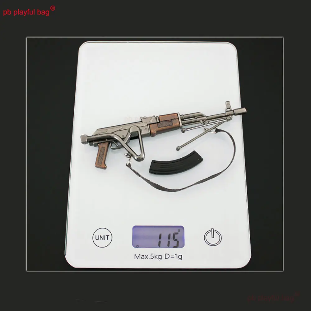 20cm Mini Metal Toy Gun Foldable AK47 AKM Model Alloy Props Ornaments CS Gaming Equipment Action Figure Weapon Toys ZG314