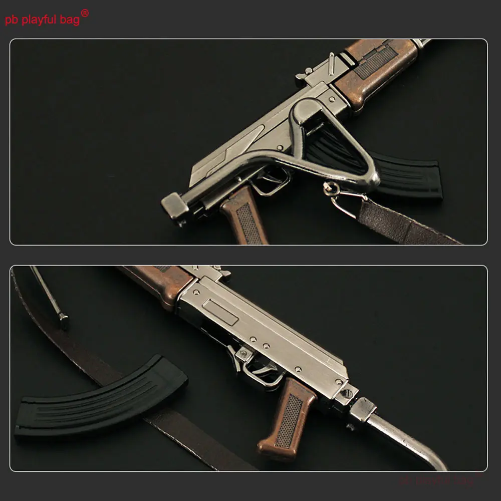 20cm Mini Metal Toy Gun Foldable AK47 AKM Model Alloy Props Ornaments CS Gaming Equipment Action Figure Weapon Toys ZG314