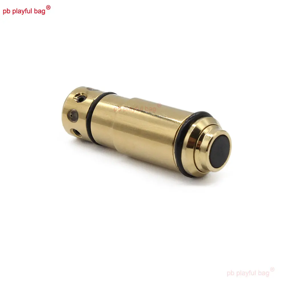 Pb Playful Bag Outdoor Sport Red Dot Sight Brass Boresight Training 2MW Laser Bullet New Flat Head 9mm Toy Accessories QG415