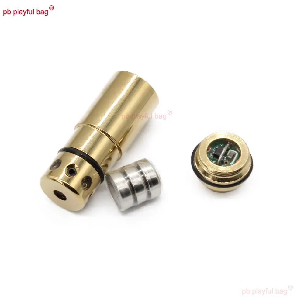 Pb Playful Bag Outdoor Sport Red Dot Sight Brass Boresight Training 2MW Laser Bullet New Flat Head 9mm Toy Accessories QG415