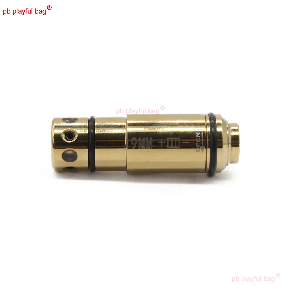 Pb Playful Bag Outdoor Sport Red Dot Sight Brass Boresight Training 2MW Laser Bullet New Flat Head 9mm Toy Accessories QG415