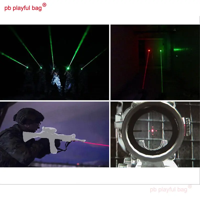 Pb Playful Bag Outdoor Sport Red Dot Sight Brass Boresight Training 2MW Laser Bullet New Flat Head 9mm Toy Accessories QG415