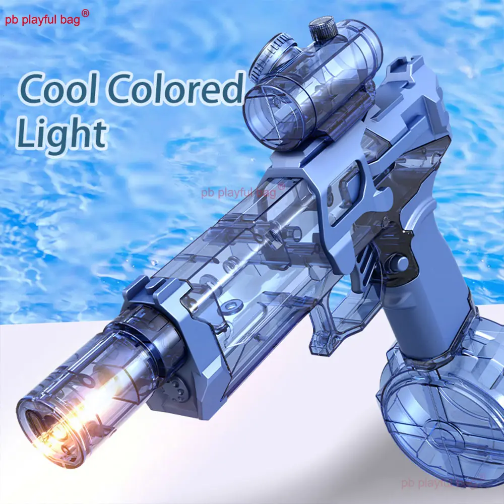 2024 ICE RAT Electric Water Gun Cool Flashing Shooting Water Pistol Full Automatic Summer Adult Toy Entertainment Kid Gift QG553