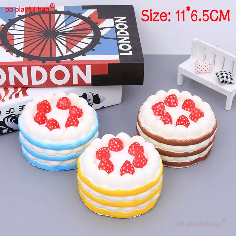 PB Playful Bag Cartoon cute Milk box Birthday cake model decompression Squishy Slow Rising Squeeze Children's Toy Gift ZG110