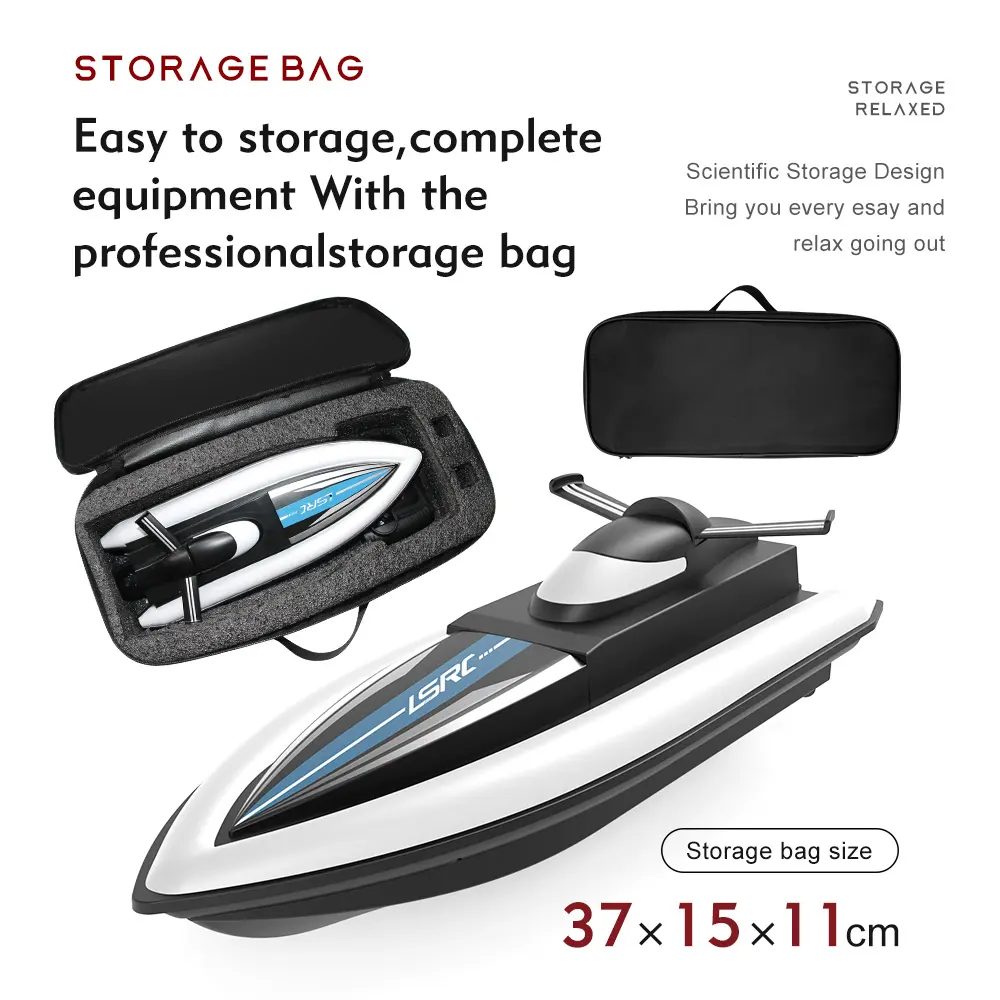 2.4G RC Racing Boat High Speed Electronic Waterproof Rechargeable Ship Racing Electric Radio Remote Control Speedboat Gifts Toys