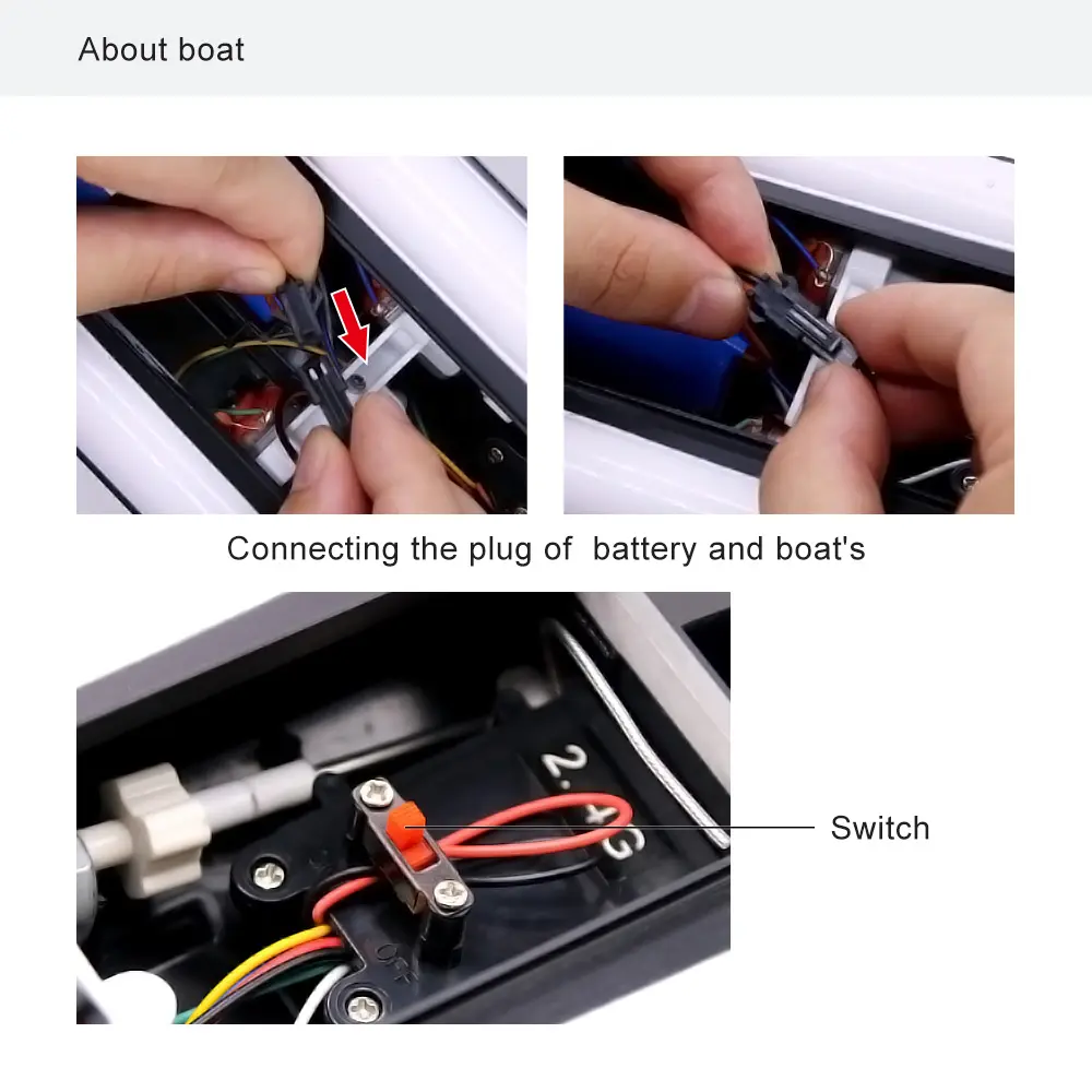 2.4G RC Racing Boat High Speed Electronic Waterproof Rechargeable Ship Racing Electric Radio Remote Control Speedboat Gifts Toys