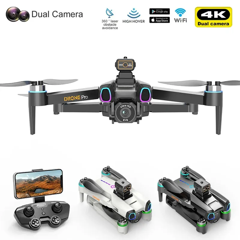 Brushless Remote Control Drone Professional 6K HD ESC Aerial Camera WiFi FPV RC Quadcopter LED Obstacle Avoidance Helicopter Toy