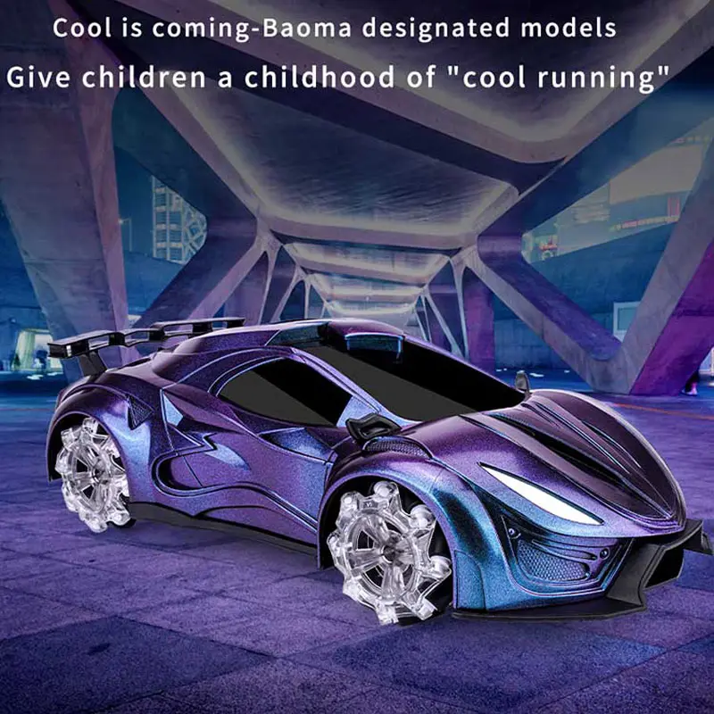 RC Stunt Car 2.4G 4WD Watch Gesture Sensor Remote Control Vehicle 360 Degree Flip Simulation Spray Night Glare Effect Models Toy
