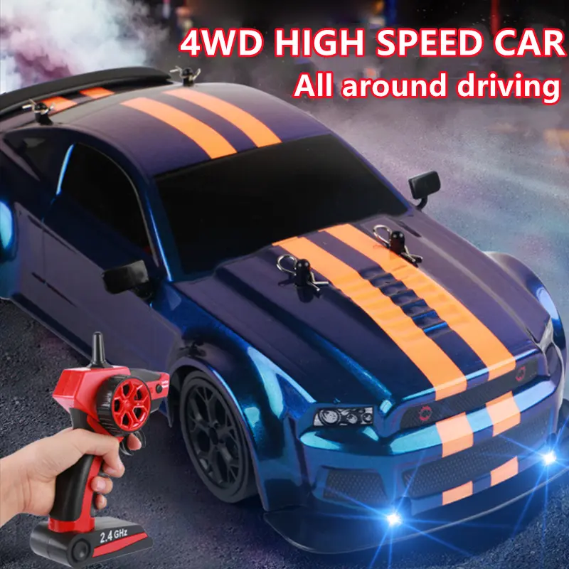 4WD RC Car 2.4G 30KM/H High Speed Drift Racing Vehicle Radio Remote Control Machine 1:14 Electronic Car Toys For Children Gift