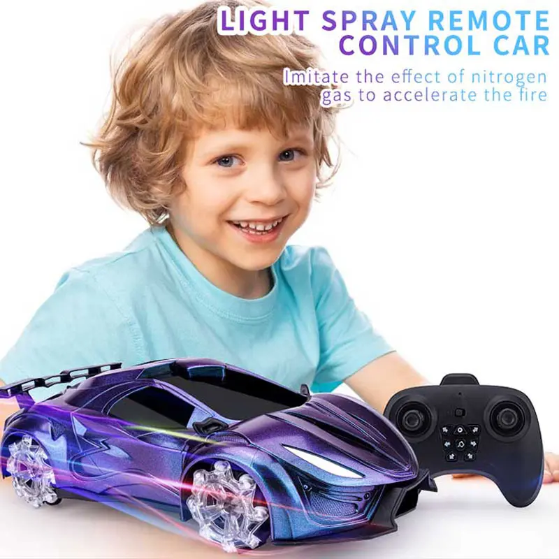RC Stunt Car 2.4G 4WD Watch Gesture Sensor Remote Control Vehicle 360 Degree Flip Simulation Spray Night Glare Effect Models Toy