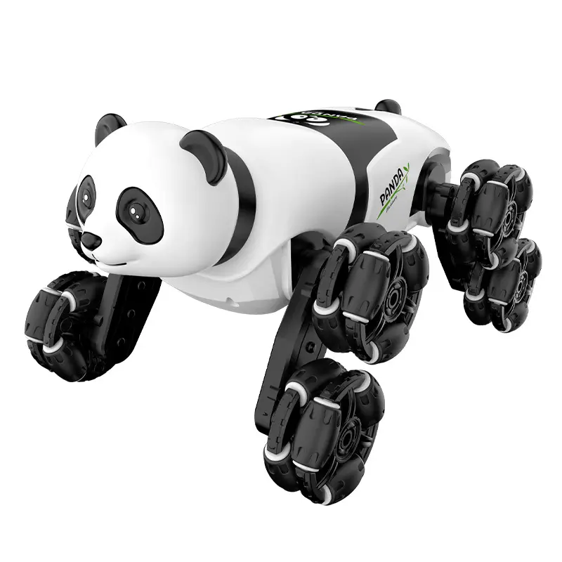 RC Panda Car 8 Tire Spray Fog Robot Animal Stunt Deformation Gesture Control Car UBS Charge Electronic Pet Kids Birthday Gift