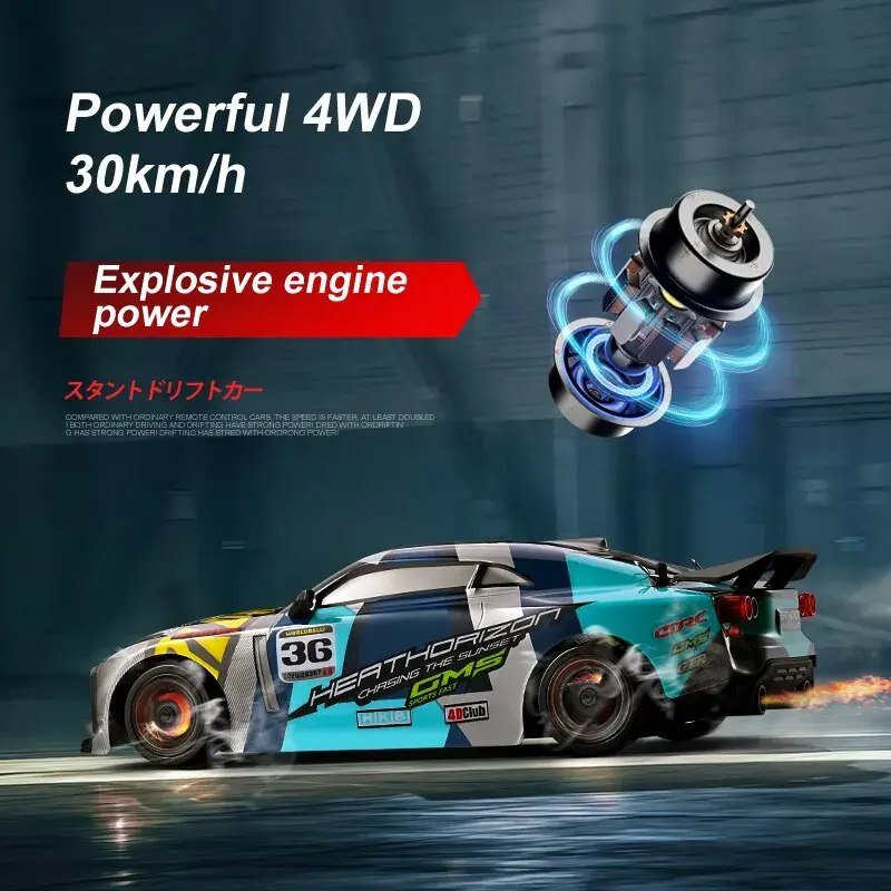 4WD RC Car 30KM/H High-speed Remote Control Car Off-road Drift 2.4G Racing Stunt Vehicle Drift Master Toys for Children Gifts