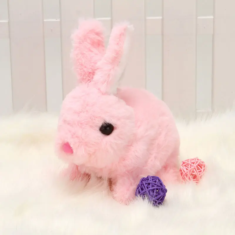 Robot Rabbit Toy Plush Electronic Rabbit Walking Jumping Cute Pet Running Shake Ears Electric Animal Toys For Kids Baby Gifts