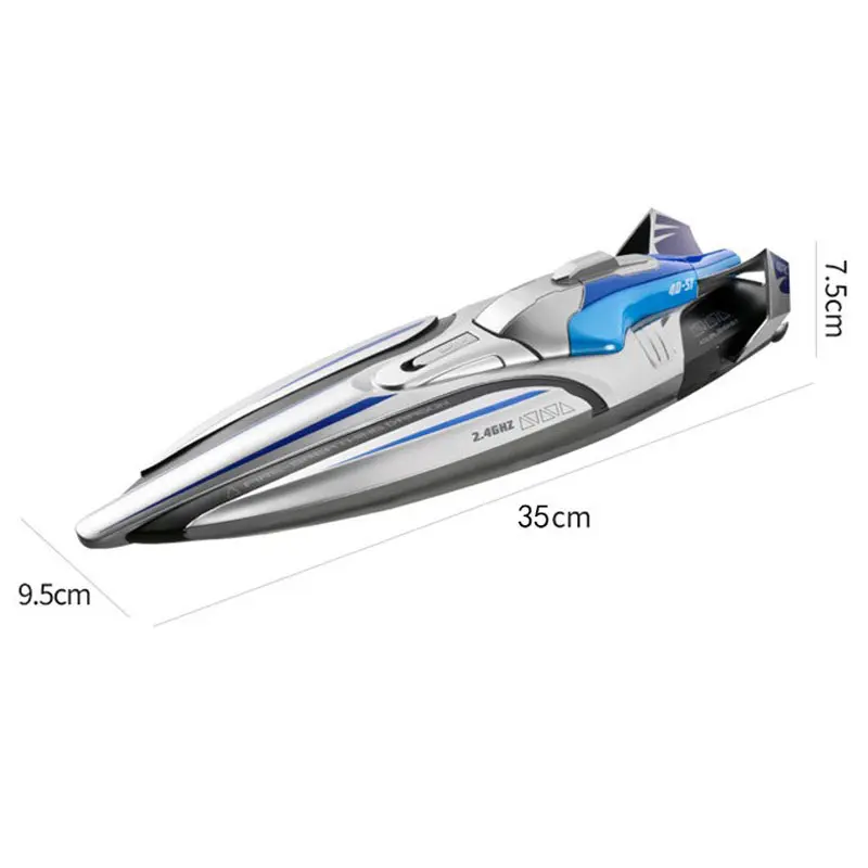 35CM RC Boat 30KM/H High Speed Remote Control Speedboat Racing Big RC Yacht Electronic Ship USB Charge For Pool Game Kids Gifts