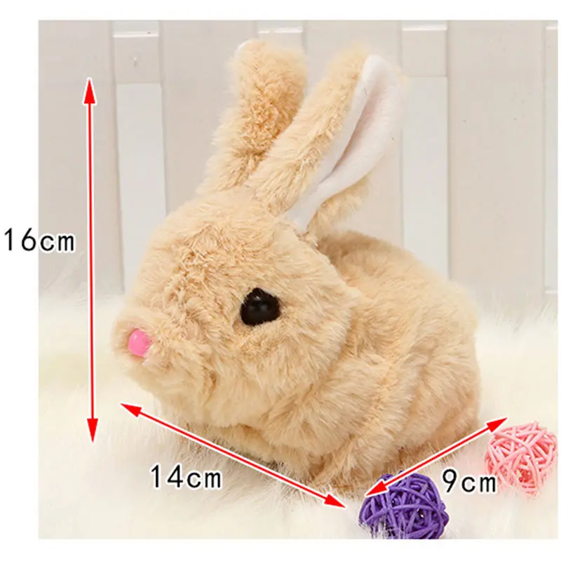 Robot Rabbit Toy Plush Electronic Rabbit Walking Jumping Cute Pet Running Shake Ears Electric Animal Toys For Kids Baby Gifts