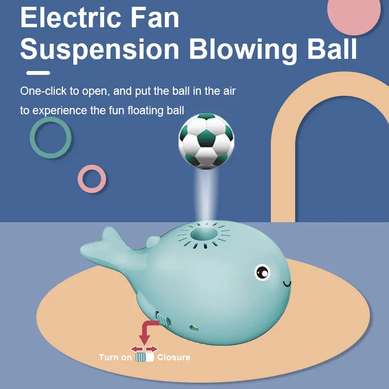 Electronic Floating Ball Whale Portable Rechargeable Shark Handheld USB Fish Fan Children Mini Outdoor Fan Toy Kids Small Gifts