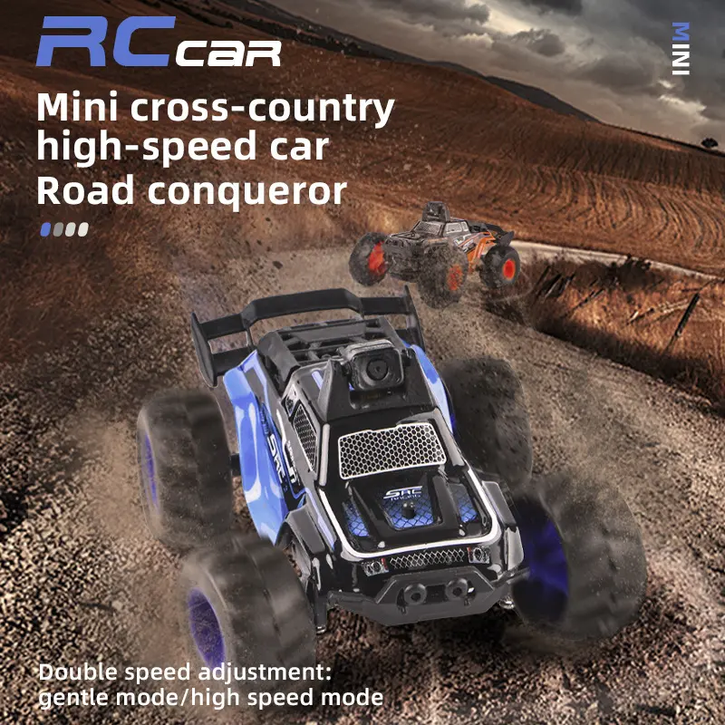 RC Car With 480P Camera LED Light Off-road 20km/h Remote Control Truck RC Crawler Electronic Buggy 2 Speed Mode Kids Toy