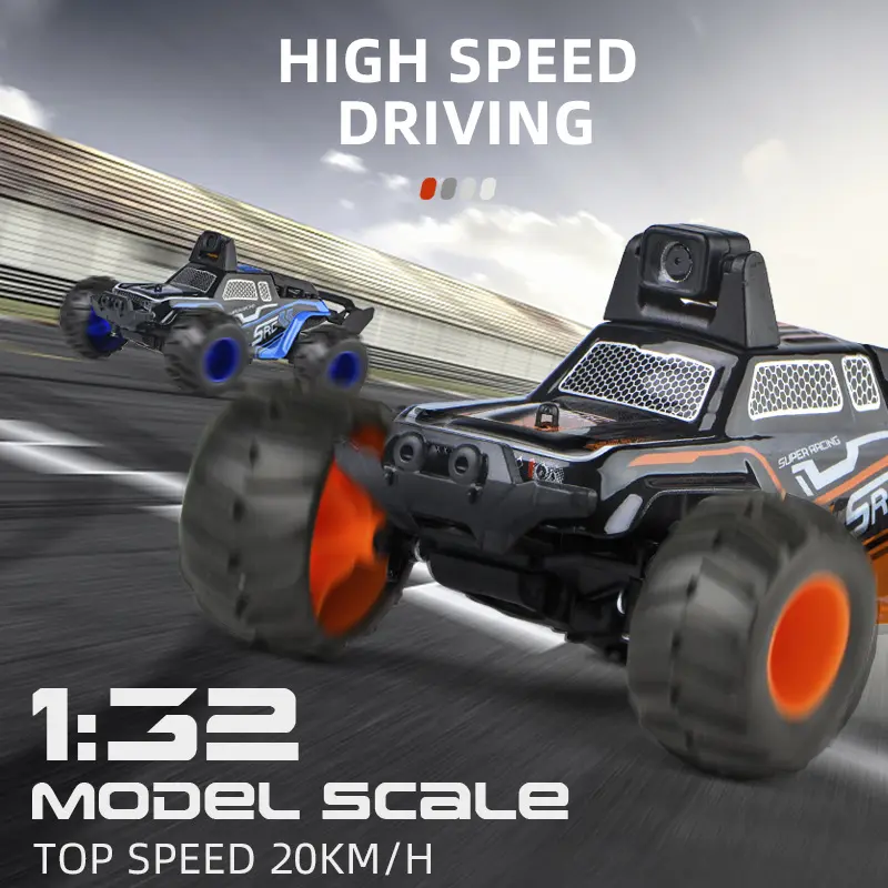 RC Car With 480P Camera LED Light Off-road 20km/h Remote Control Truck RC Crawler Electronic Buggy 2 Speed Mode Kids Toy