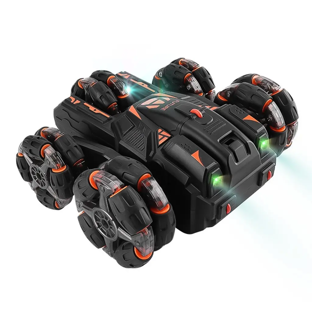 5 Wheels RC Stunt Car 4WD Swing Arm Drift Vehicle Gesture Induction Deformation Remote Control Car With Light Music Boy RC Toys