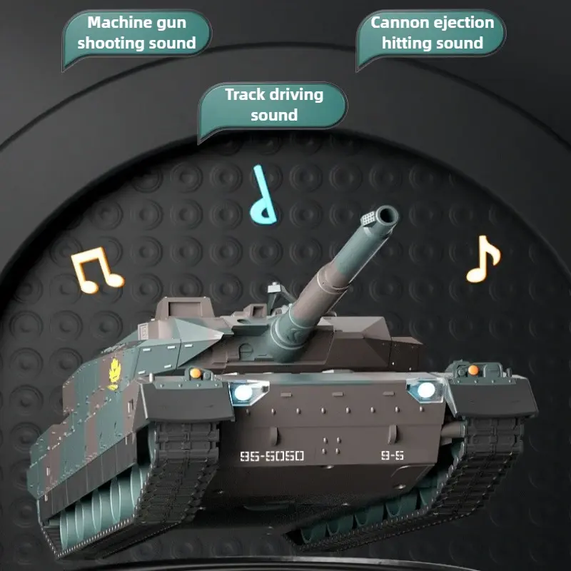 40cm RC Tank 12CH Remote Control Military Armored Car Vibrating Recoil With Sound LED 1/20 Camouflage Electric War Battle Toy